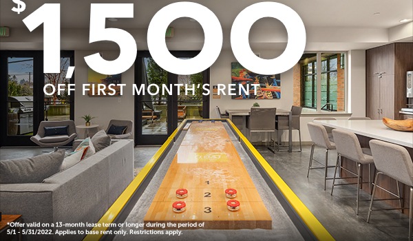 Up to $1,500 Off 1st Month's Rent!