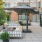 Spacious outdoor lounge adjacent to indoor community lounge