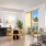 Brilliant natural light shining through sliding doors to the outdoor patio accentuate the polished concrete floors